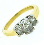Stunning Yellow Gold Diamond Oval Ring