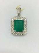 18kt Gold, Emerald, & Diamond Pendant
