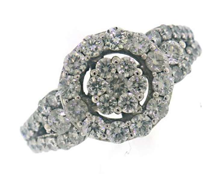Fancy Diamond Halo Cluster Ring