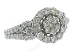 Fancy Diamond Halo Cluster Ring