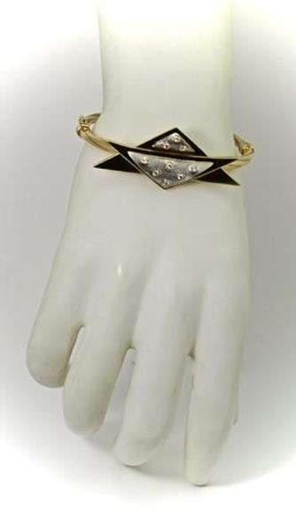 One of a Kind 18K Bangle with Diamonds