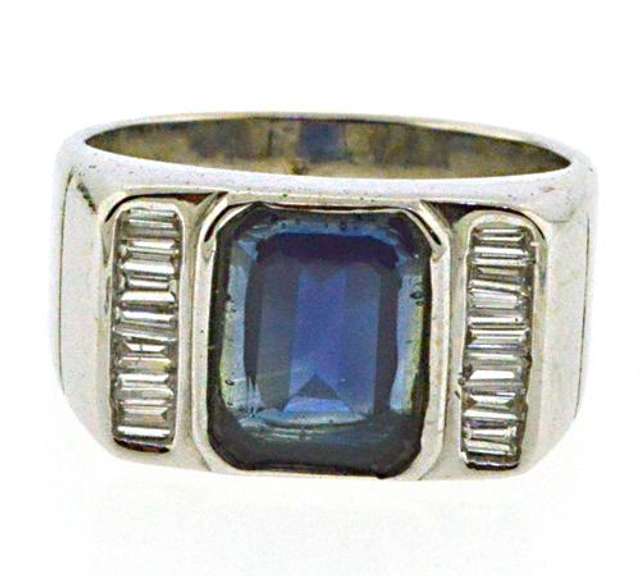 Fabulous 2ct Sapphire w .50ctw Diamond Ring