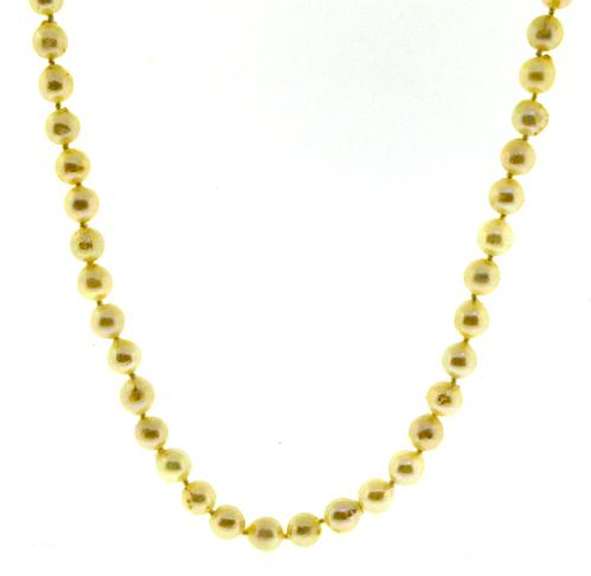 Elegant 14kt YG Fresh Water Pearl Necklace