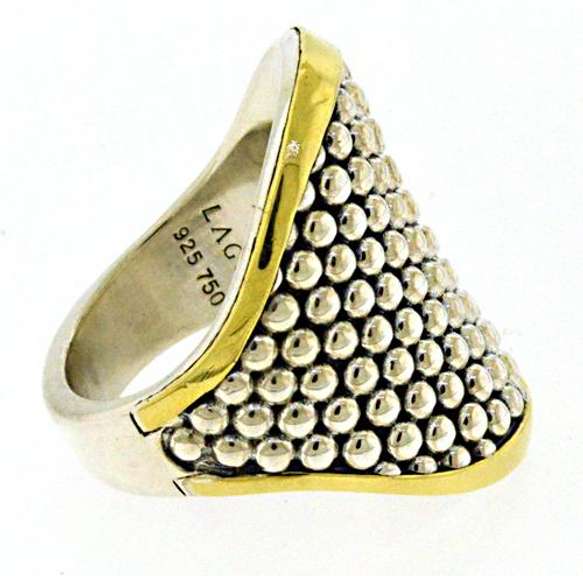 Lagos Signature Caviar 18kt/925 Ring
