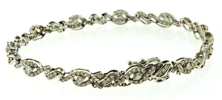 Popular White Gold Diamond Tennis Bracelet