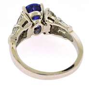 Romantic 14kt WG Oval Tanzanite and Diamond Ring