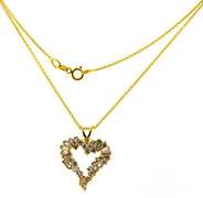 Stunning Bag & RBC Diamond Heart Necklace