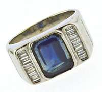 Fabulous 2ct Sapphire w .50ctw Diamond Ring