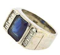Fabulous 2ct Sapphire w .50ctw Diamond Ring