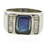 Fabulous 2ct Sapphire w .50ctw Diamond Ring