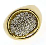 Fantastic 1ctw Oval Cluster Diamond Ring