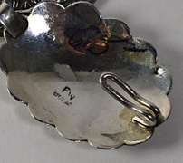 Solid Silver Concho Hand Stamped Belt