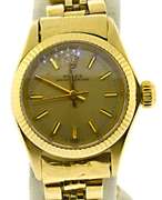 Rolex Oyster Perpetual Watch Gold Dial Jubilee Bracelet