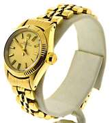 Rolex Oyster Perpetual Watch Gold Dial Jubilee Bracelet