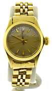 Rolex Oyster Perpetual Watch Gold Dial Jubilee Bracelet