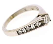 Chic 14kt WG Channel Set Diamond Semi-Mount Ring