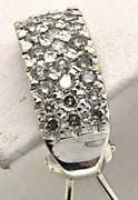 14K WHITE GOLD DIAMOND EARRINGS.