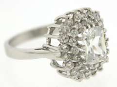 Sterling Silver Cubic Zirconia Crystal Ring