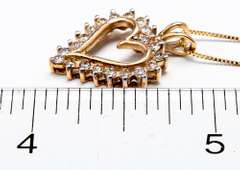 Sparkling Diamond Heart Necklace in Gold