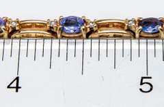 Sparkling Iolite & Diamond Bracelet in 14KT Gold