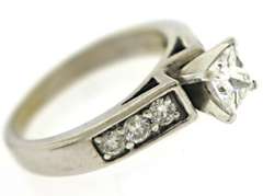Dazzling Princess Diamond w Side Diamond Ring