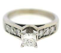 Dazzling Princess Diamond w Side Diamond Ring