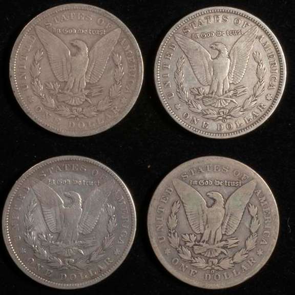 1891 P &O 1887 O &1889 O  Raw Morgan Dollars