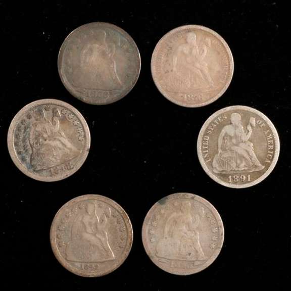 6 Seated Dimes