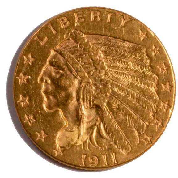 1911  $ 2 1/2 US Gold Quarter Eagle