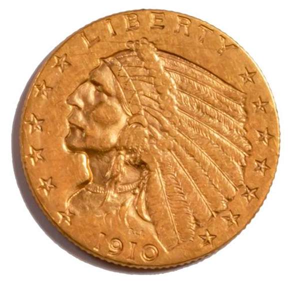 1910 Indian Quarter Eagle US Gold
