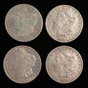 1879 1880 1881 &1885 Raw Morgan Dollars