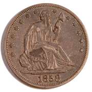 1858  Seated Half Dollar