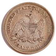 1858  Seated Half Dollar