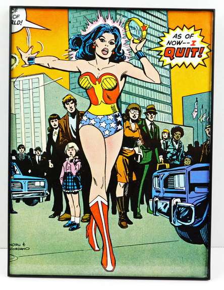 Framed Wonder Woman Color Print