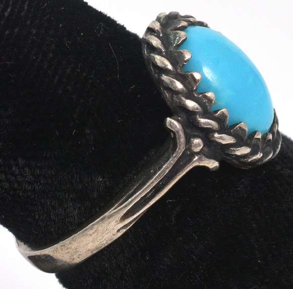 Understated Turquoise Ring in Sterling Silver