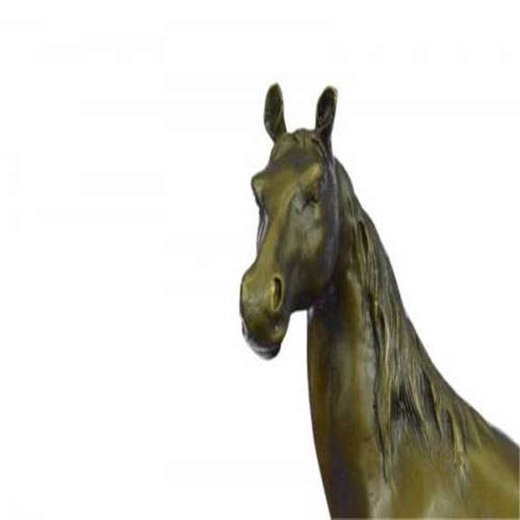Natural Free Arabian Horse Barn Racing Race Sculpture Marble Base Figurine
