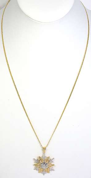 14KT Snowflake Pendant & Chain