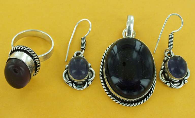 Silver and Natural Stone