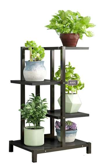 3 Layers Metal Plant Stand Flower Pot Organizer Shelf