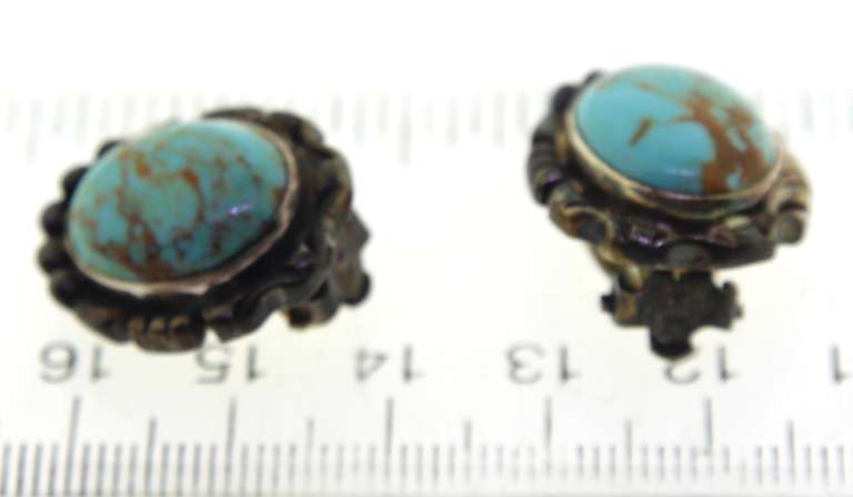 925 sterling silver beautiful Persian turquoise earrings