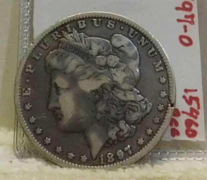 1897-O Morgan Dollar,  circ, hard date