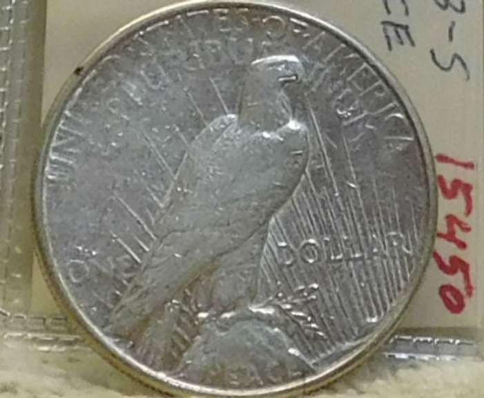 1923-S Peace Dollar almost Uncirculated