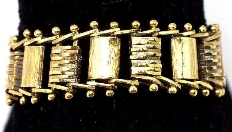 Unique Solid and Flex 14KT Yellow Gold Ring