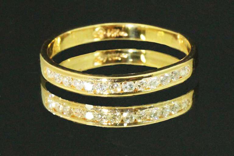 Delicate Diamond Band in 14k