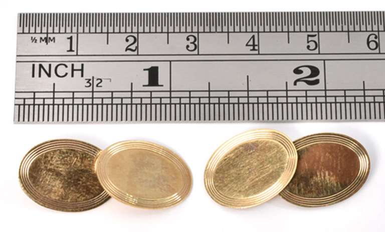 Vintage Oval Gold Cufflinks