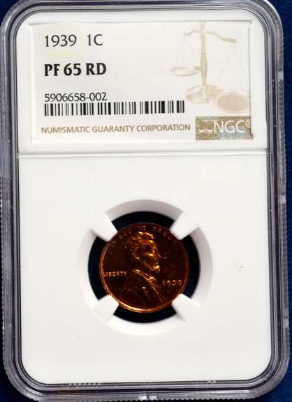 1939 1 c Proof 65 RD NGC