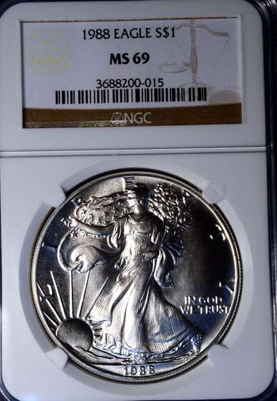 1988 MS69 Silver Eagle NGC