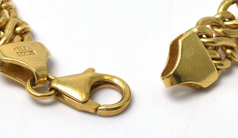 18KT Yellow Gold Twisted Link Bracelet