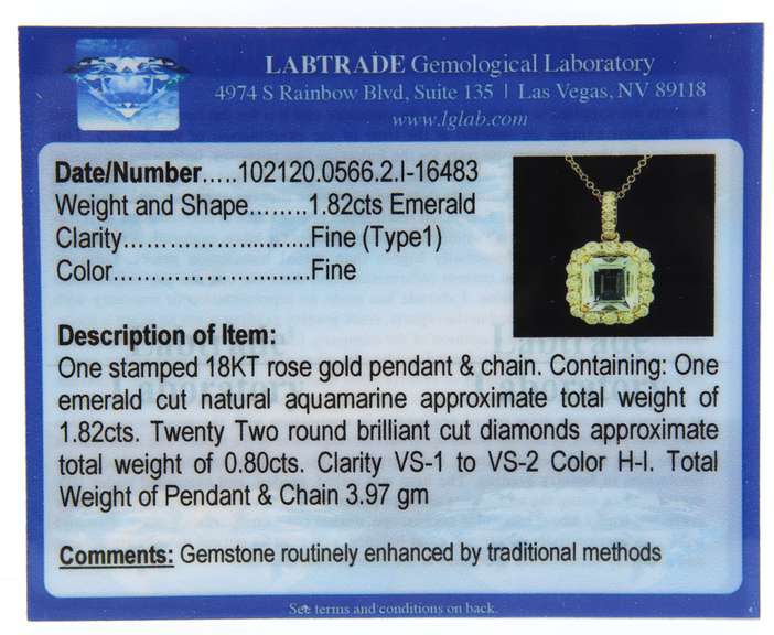 Sparkling 18kt Aquamarine & Diamond Necklace