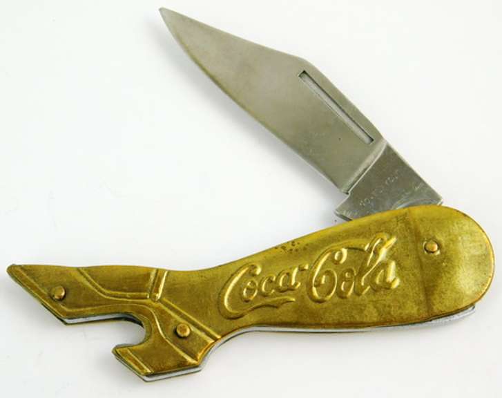 Coca-Cola Figural Single Blade Pocket Knife